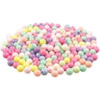 Yixuan LLC Pony Beads 200pcs granos de acrílico de colores embarcaciones pequeñas perlas de los granos granos plásticos…
